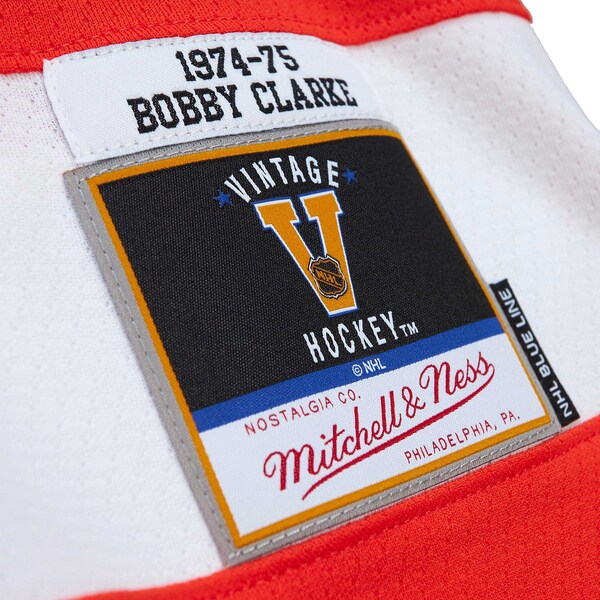 Bobby Clarke Philadelphia Flyers Captain Patch 1974/75 Blue Line Player Jersey - Orange