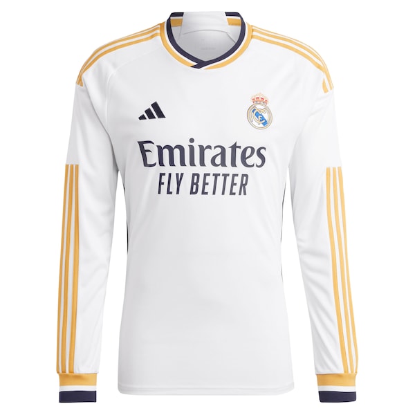 Aurélien Tchouaméni Los Merengues adidas 2023/24 Home Replica Long Sleeve Player Jersey - White/Navy