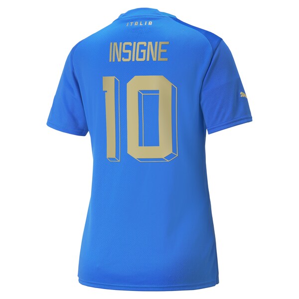 Lorenzo Insigne Italy National Team Puma Women's 2022/23 Home Replica Player Jersey - Blue