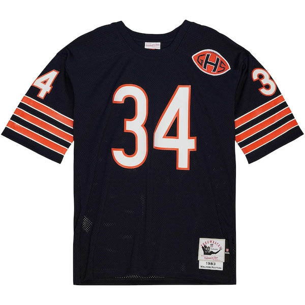 Walter Payton Chicago Bears 1983 Authentic Throwback Retired Player Jersey - Navy/White