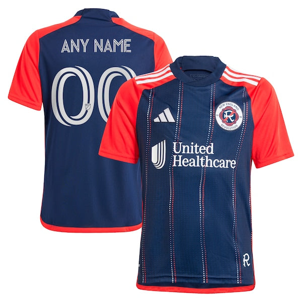 New England Revolution adidas Youth 2024 Boston Tea Party Replica Custom Jersey – Navy