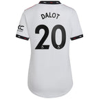 Diogo Dalot Manchester United adidas Women's 2022/23 Away Replica Player Jersey - White