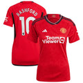 Marcus Rashford Manchester United adidas Women's 2023/24 Home Replica Player Jersey - Red/Green