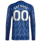 Arsenal adidas 2025/26 Away Replica Long Sleeve Custom Jersey - Blue/Red