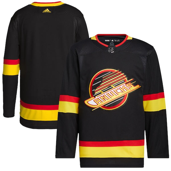 Vancouver Canucks adidas Men's Retro Primegreen Authentic Blank Jersey - Black