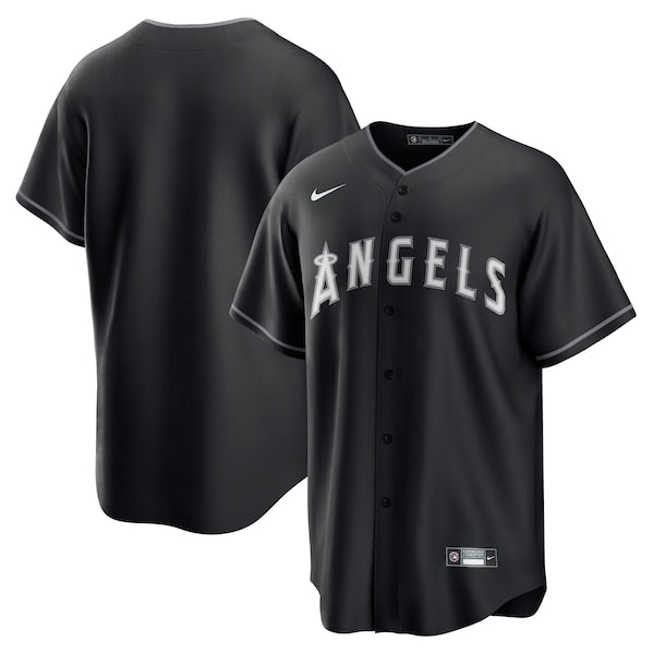 Los Angeles Angels Nike Lights Out Replica Jersey - Black