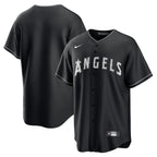 Los Angeles Angels Nike Lights Out Replica Jersey - Black
