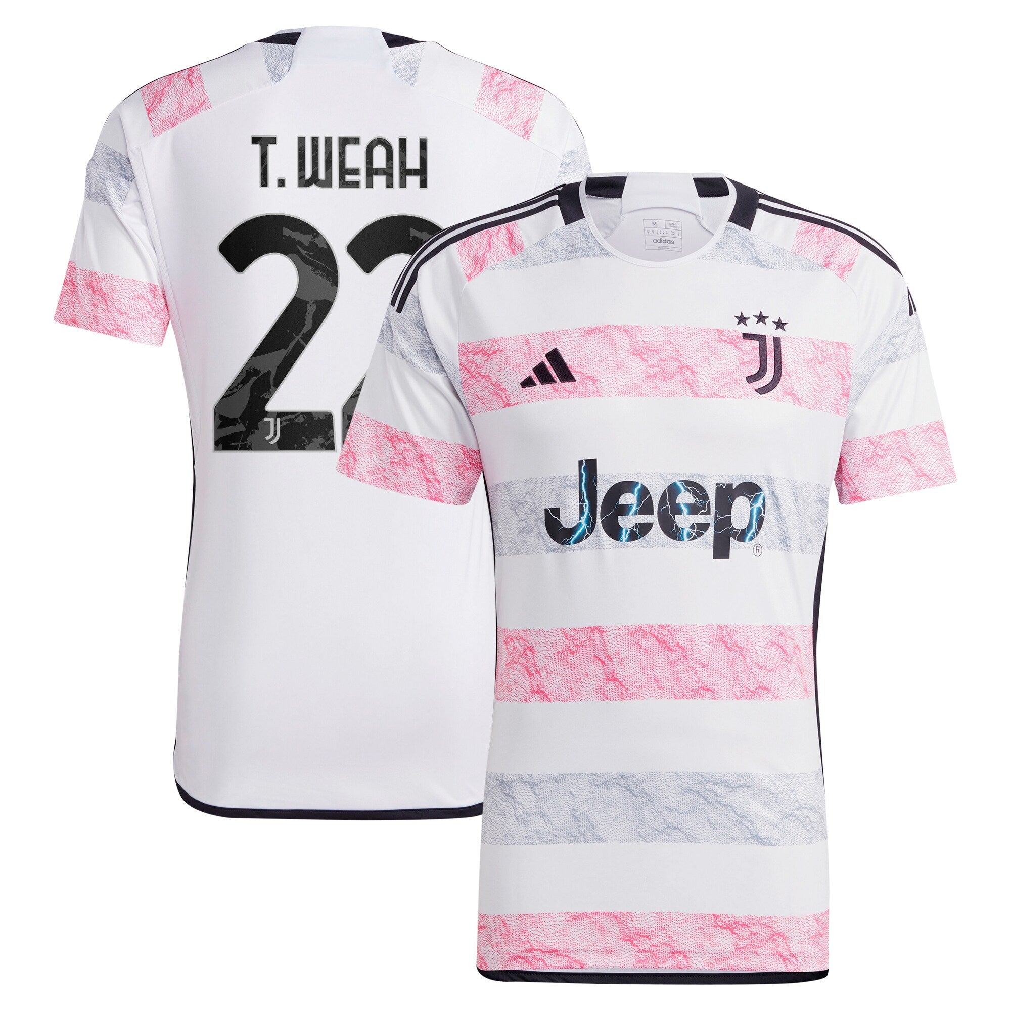 Timothy Weah Juventus adidas 2023/24 Third Replica Player Jersey - Gray/Black/White