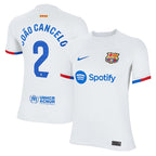 Joao Cancelo Barcelona Nike Youth 2023/24 Away Stadium Replica Player Jersey - White