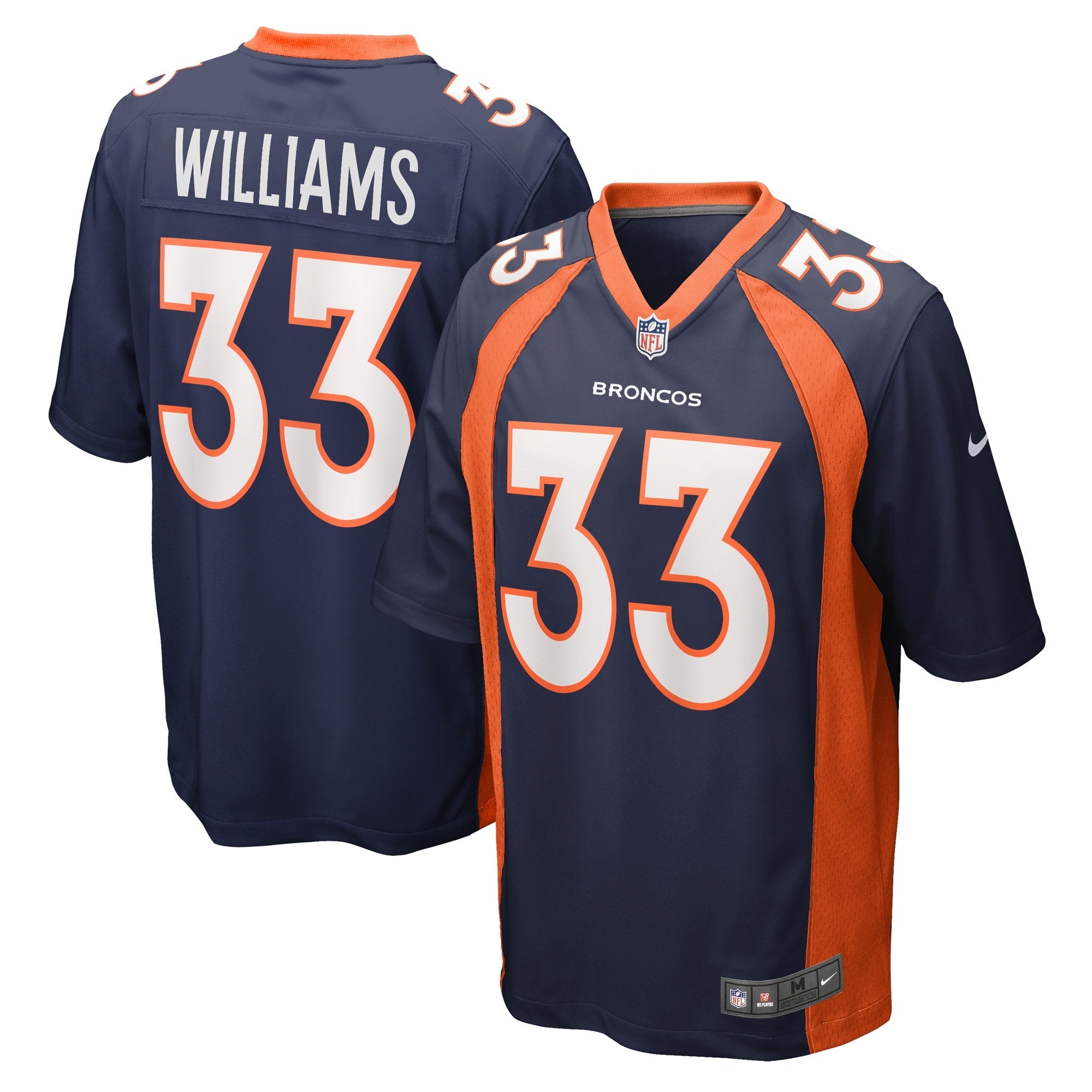 Javonte Williams Denver Broncos Nike Player Game Jersey - Orange/Navy