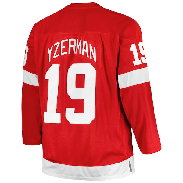 Steve Yzerman Detroit Red Wings Big & Tall Captain Patch Blue Line Player Jersey - Red