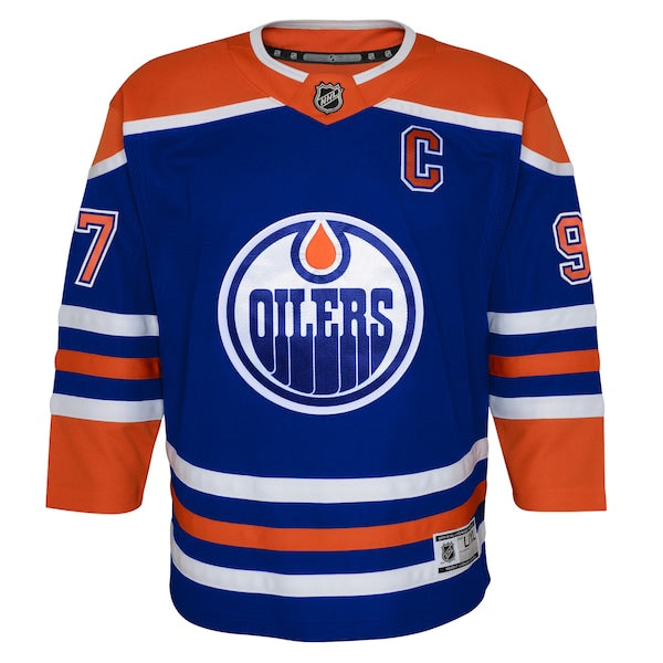 Connor McDavid Edmonton Oilers Youth Home Premier Player Jersey - Royal/Navy