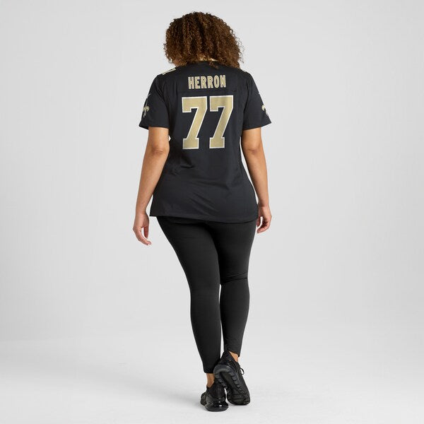 Justin Herron New Orleans Saints Nike Women's  Game Jersey -  Black