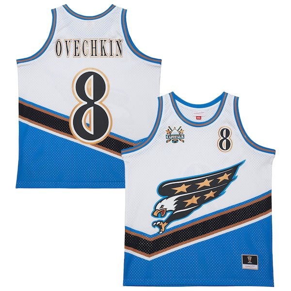 Alexander Ovechkin Washington Capitals  Unisex Maxxed Out Fashion Basketball Jersey - White