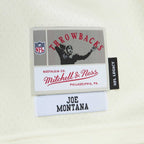 Joe Montana San Francisco 49ers Chainstitch Legacy Jersey - Cream