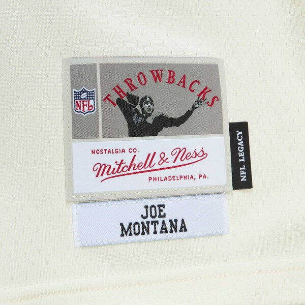 Joe Montana San Francisco 49ers Chainstitch Legacy Jersey - Cream