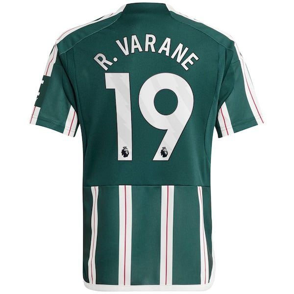 Raphael Varane Manchester United adidas Youth 2023/24 Away Replica Player Jersey - Green/White