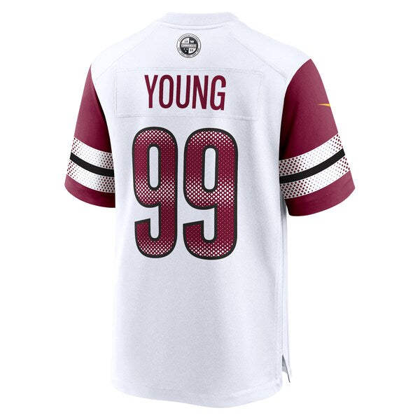 Chase Young Washington Commanders Nike Game Jersey - White/Burgundy