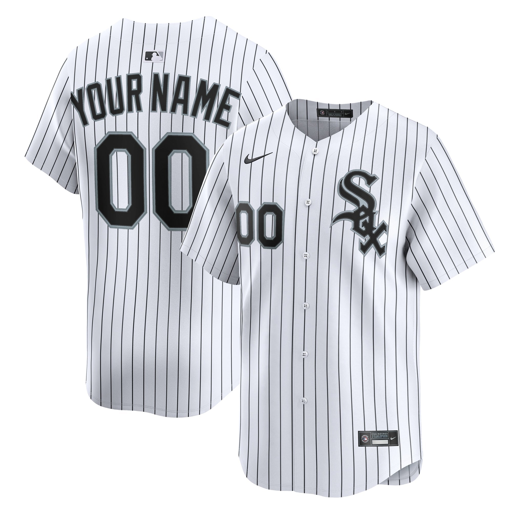 Chicago White Sox Nike Alternate Limited Custom Jersey - Black/White