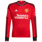 Aaron Wan-Bissaka Manchester United adidas 2023/24 Home Replica Long Sleeve Player Jersey - Red
