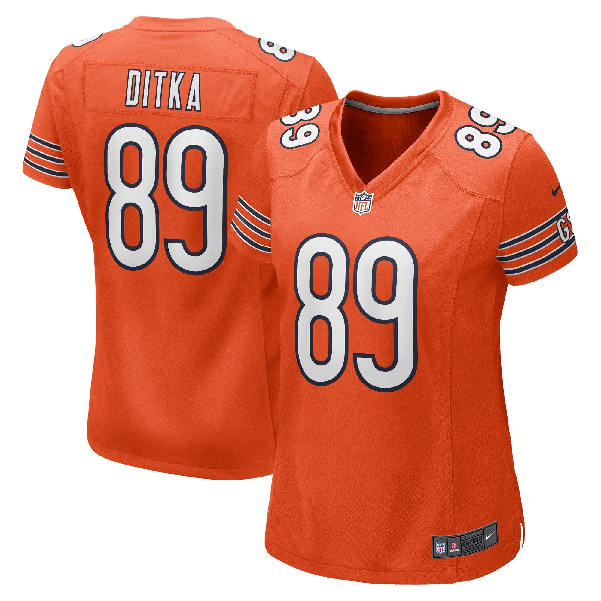 Mike Ditka Chicago Bears Nike Women's Game Retired Player Jersey - Navy/Orange