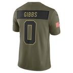 Jahmyr Gibbs Detroit Lions Nike 2025 Salute to Service Limited Jersey - Olive