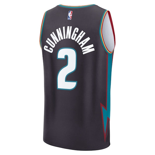 Cade Cunningham Detroit Pistons  Youth 2025/26 City Edition Fast Break Jersey - Gray