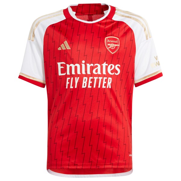 Declan Rice Arsenal adidas Youth 2023/24 Home Replica Player Jersey - Red