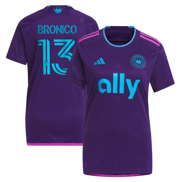 Brandt Bronico Charlotte FC adidas Women's 2023 Crown Jewel Kit Replica Jersey - Purple