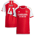 Declan Rice Arsenal adidas 2023/24 Home Authentic Player Jersey - Red/Yellow