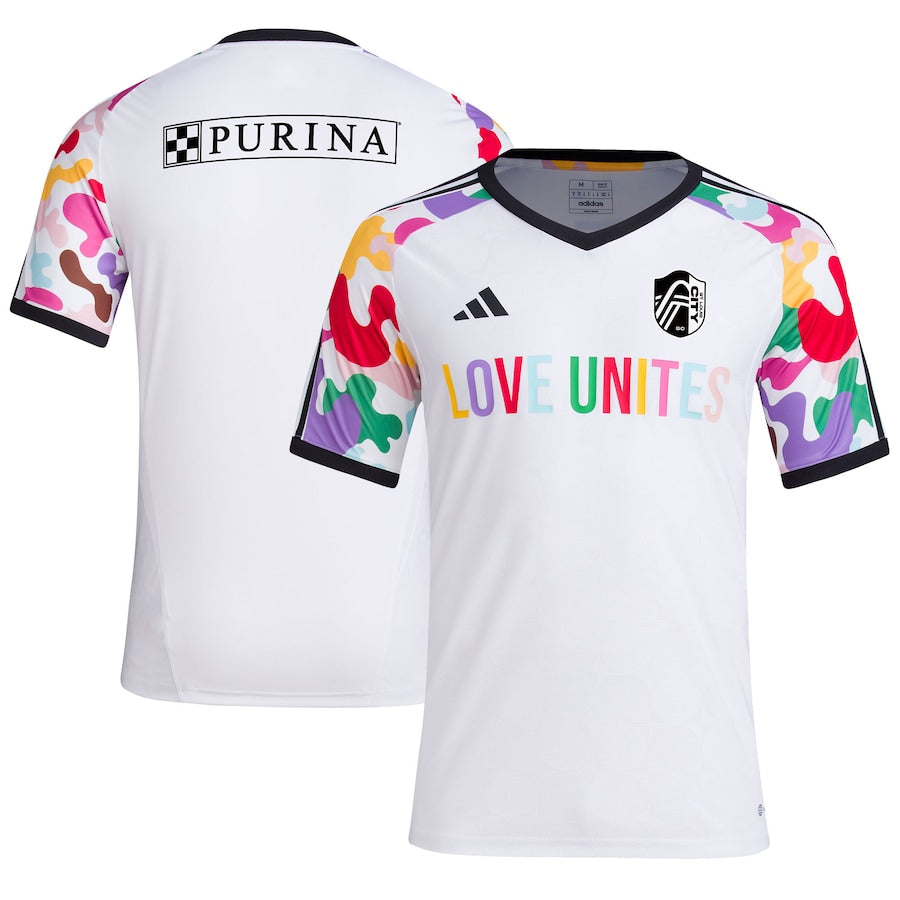 St. Louis City SC adidas 2023 Pride Pre-Match Top - White