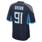 Shakel Brown Tennessee Titans Nike  Game Jersey -  Navy