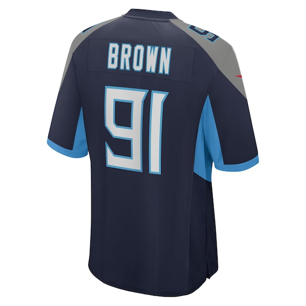 Shakel Brown Tennessee Titans Nike  Game Jersey -  Navy
