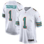 Tua Tagovailoa Miami Dolphins Nike 2nd Alternate Game Jersey - White/Aqua