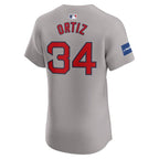 David Ortiz Boston Red Sox Nike Road Elite Player Jersey - Gray