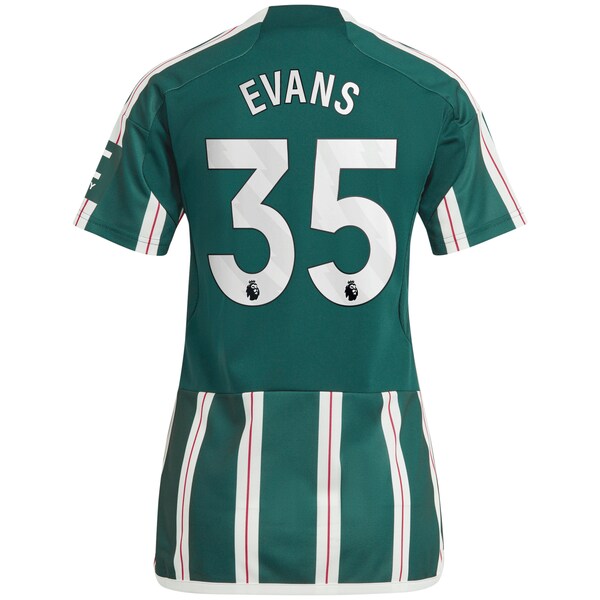 Jonny Evans Manchester United adidas Women's 2023/24 Away Replica Player Jersey – Green