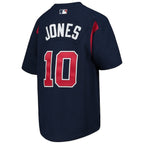 Chipper Jones Atlanta Braves Youth Cooperstown Collection Mesh Batting Practice Jersey - Navy