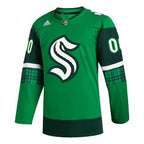 Seattle Kraken adidas St. Patrick's Day Authentic Custom Jersey - Kelly Green