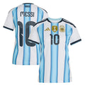 Lionel Messi Argentina National Team adidas Women's FIFA x World Cup 2022 Winners Replica Jersey - White