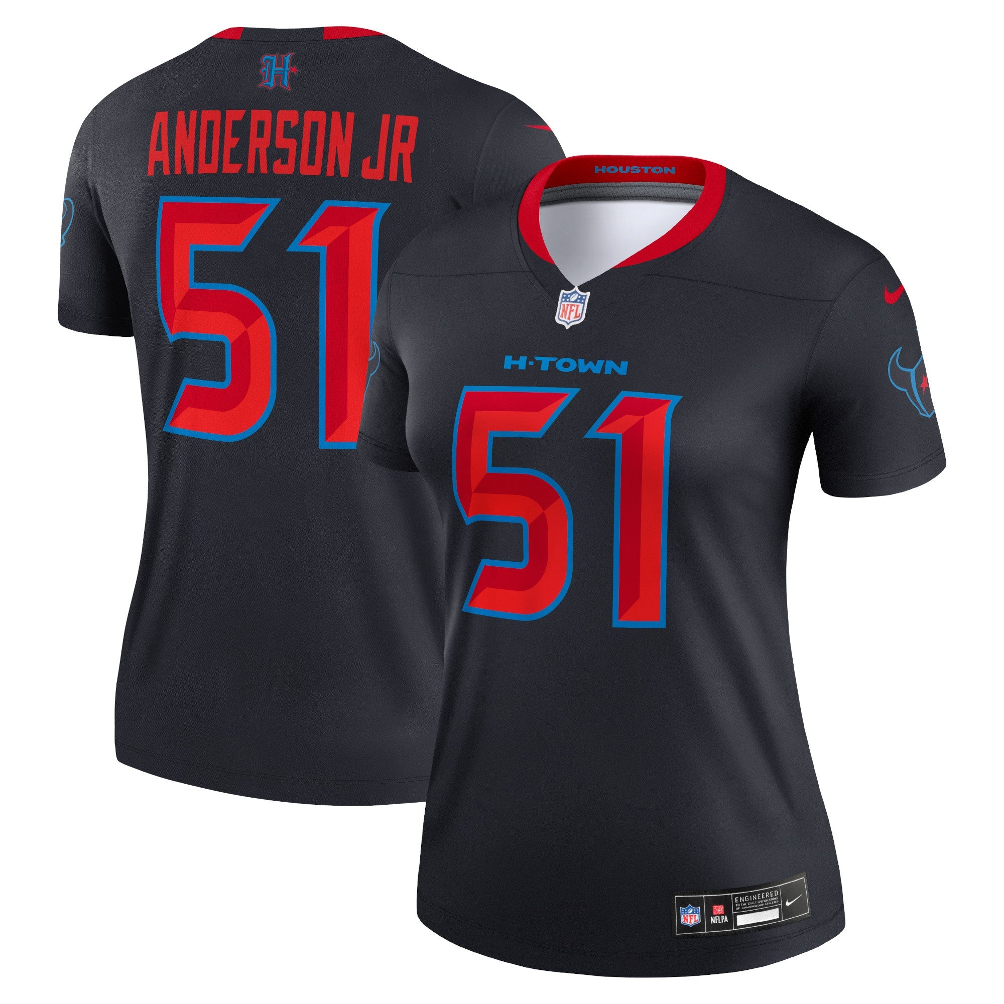 Will Anderson Jr. Houston Texans Nike Women's Alternate Legend Player Performance Top -  Red/Navy