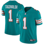 Tua Tagovailoa Miami Dolphins Nike Alternate Vapor Limited Jersey - Aqua/White