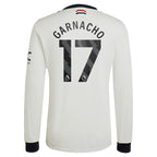 Alejandro Garnacho Manchester United adidas Originals  2024/25 Third Replica Long Sleeve Jersey - Cream