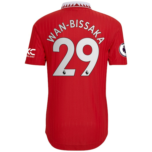 Aaron Wan-Bissaka Manchester United adidas 2022/23 Home Authentic Player Jersey - Red