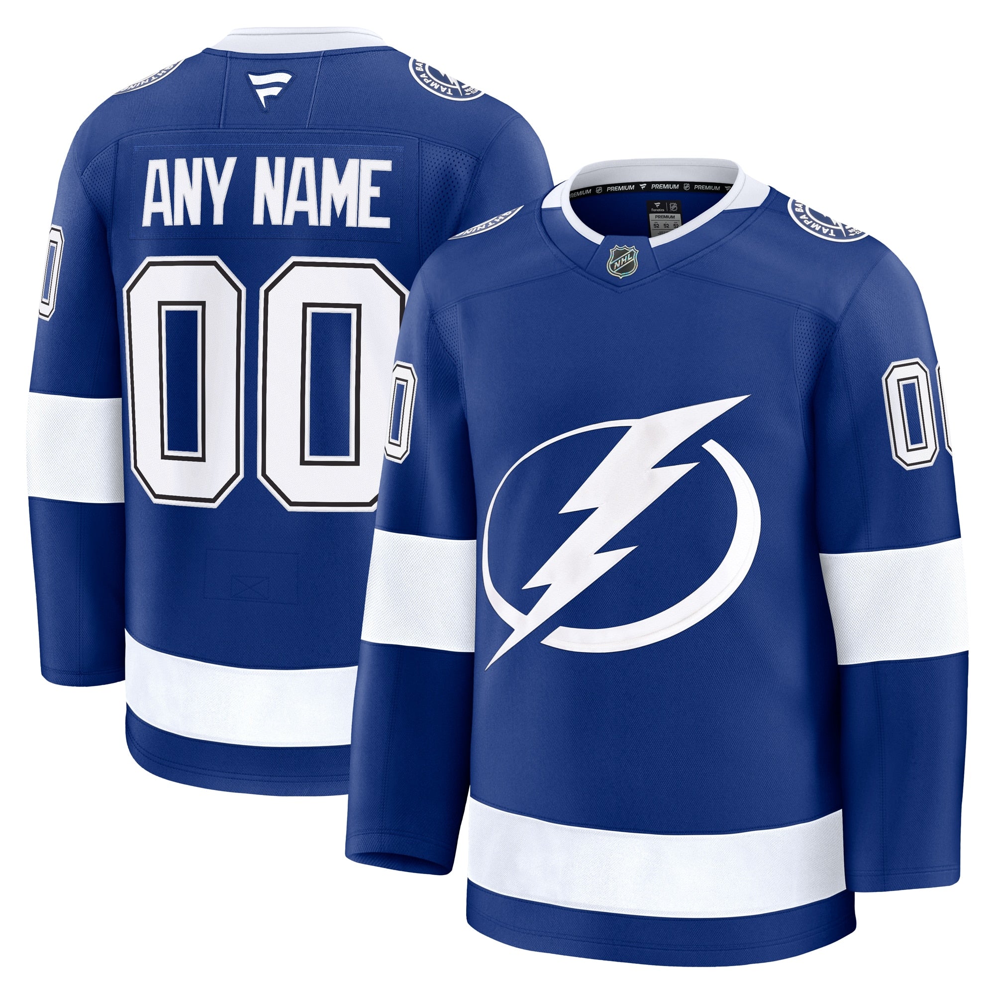 Tampa Bay Lightning  Alternate Premium Custom Jersey - Black/Blue/White