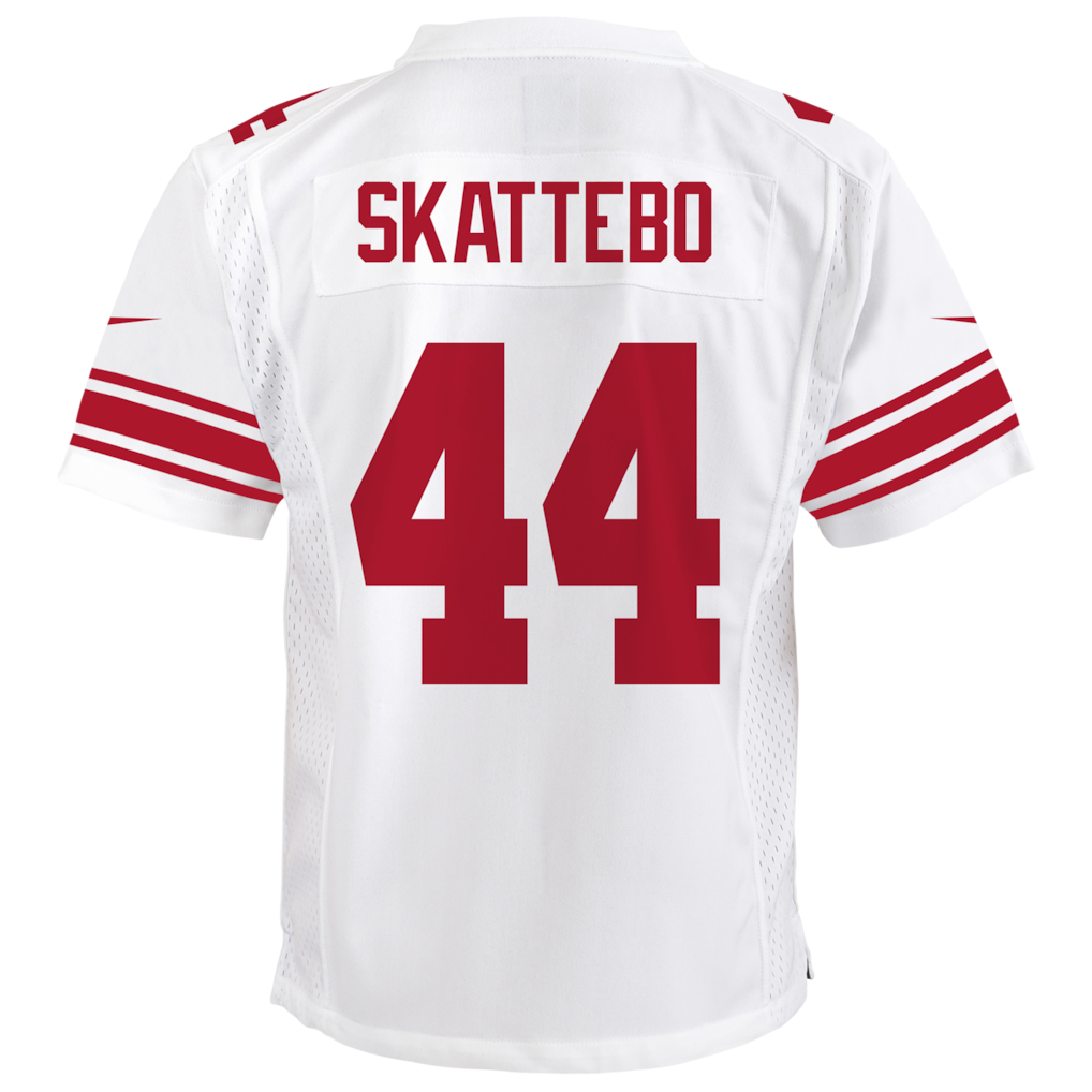 Youth Cam Skattebo New York Giants Nike Team Game Player Jersey - White