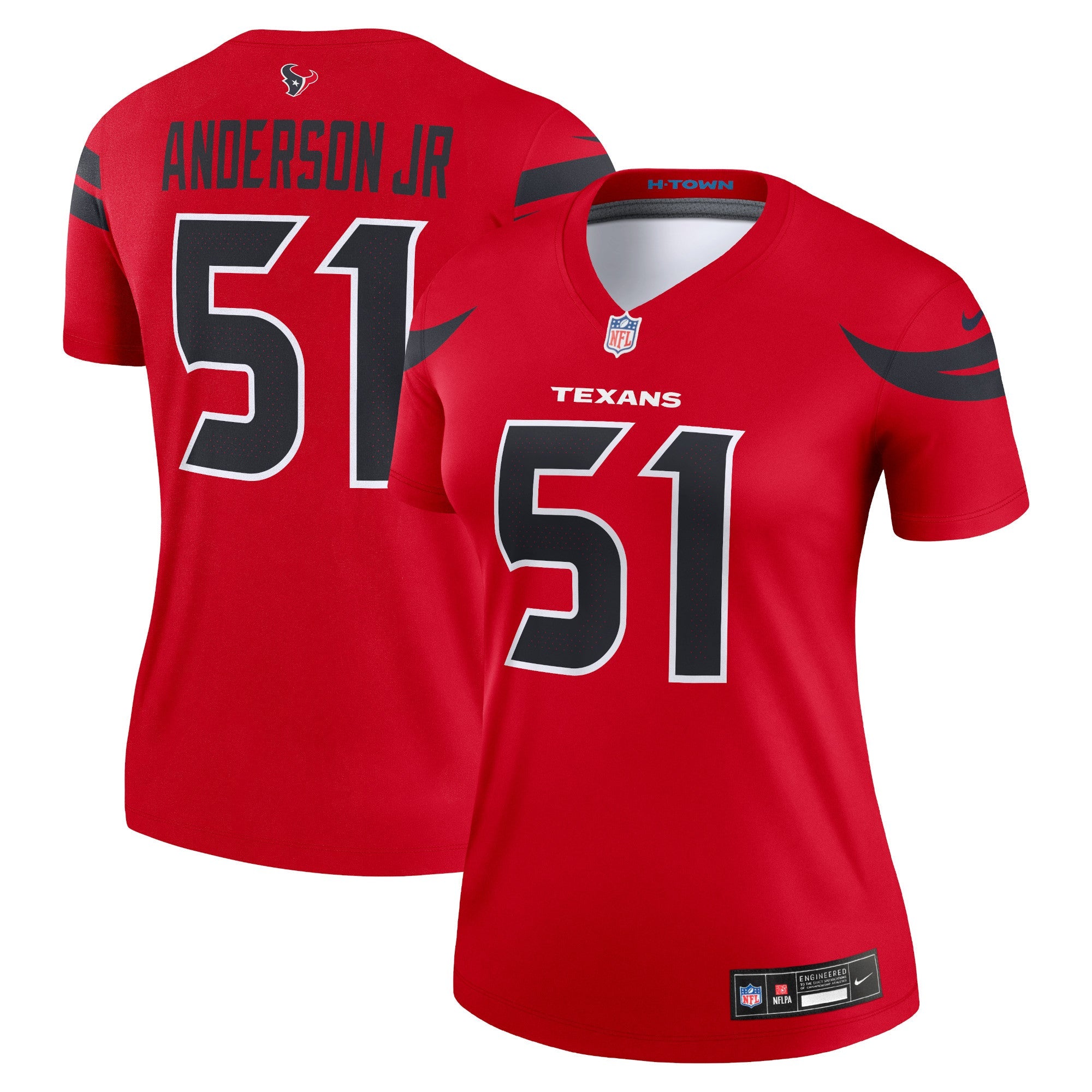 Will Anderson Jr. Houston Texans Nike Women's Alternate Legend Player Performance Top -  Navy/Red