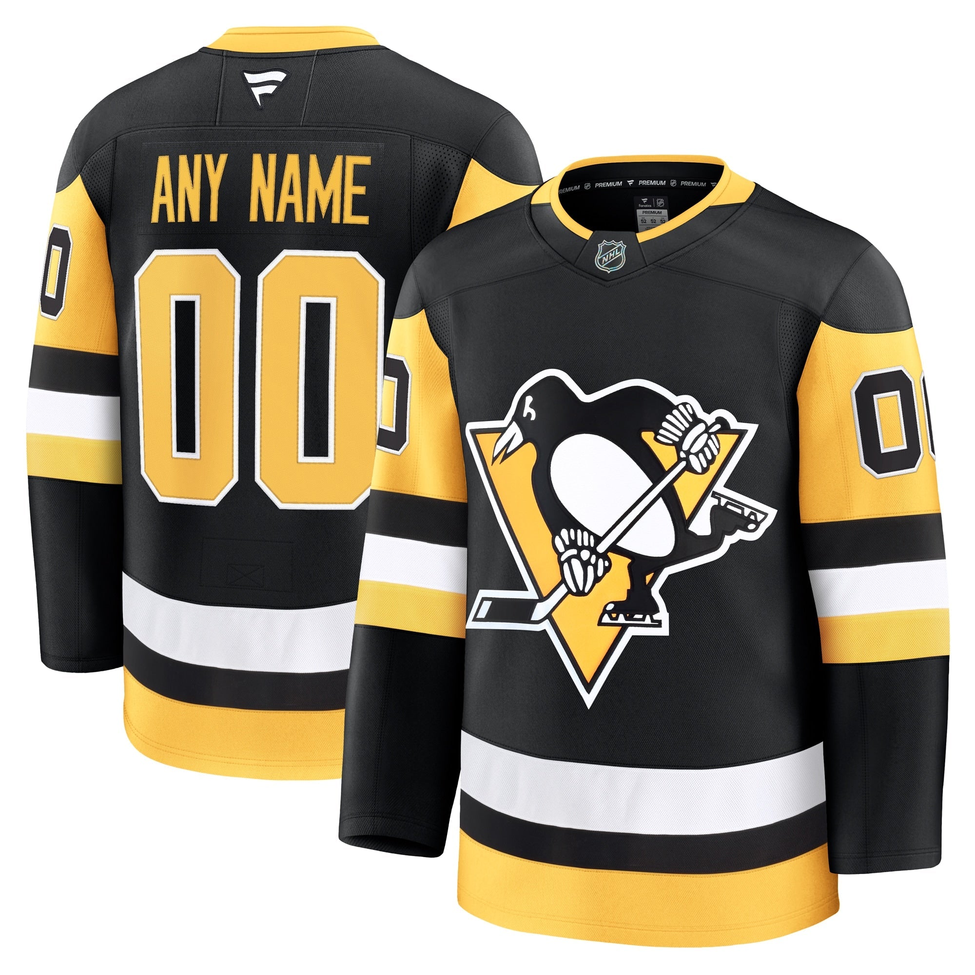 Pittsburgh Penguins  Away Premium Custom Jersey - White/Black
