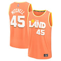 Donovan Mitchell Cleveland Cavaliers  Youth 2025/26 City Edition Fast Break Jersey - Orange