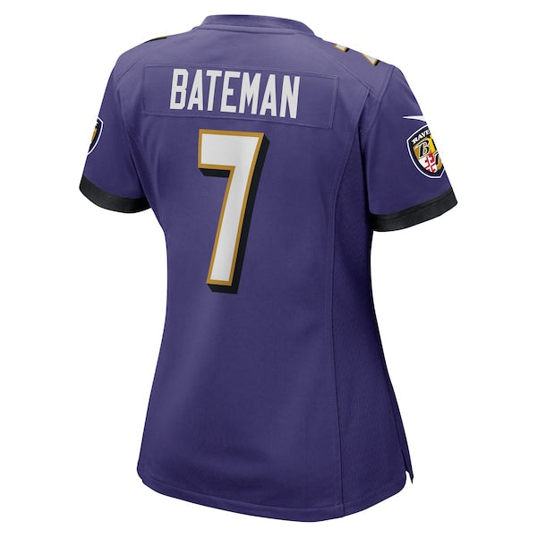Rashod Bateman Baltimore Ravens Nike Women's Game Jersey - Purple