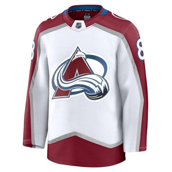 Cale Makar Colorado Avalanche  Away Premium Jersey - White/Burgundy/Navy